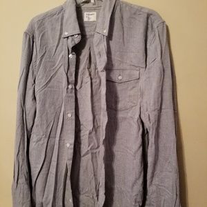 Gray button-down